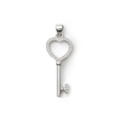 Ezüst szív kulcs medál
