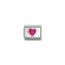 Nomination "Pink szív" charm - 030220-09