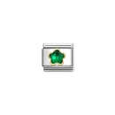 Nomination "Zöld virág " charm - 030615-004