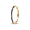 Pandora Csillogó kék fél örökkévalóság gyűrű 52-es méret - 162999C02-52