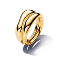 Pandora 14k aranyozott organikus formájú dupla gyűrű 58-as méret - 163264C00-58