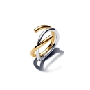 Pandora 14k aranyozott organikus formájú kéttónusú dupla gyűrű 54-es méret - 163889C00-54
