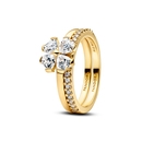 Pandora Csillogó szerencse-lóhere osztható gyűrű 60-as méret - 164507C01-60