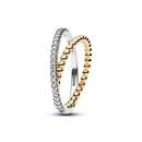 Pandora Kétágú Kéttónusú Egymásba fonódó gyűrű 54-es méret - 164827C01-54 Pandora Kétágú Kéttónusú Egymásba fonódó gyűrű 54-es méret - 164827C01-54
