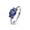Pandora Csillogó Kék Szögletes gyűrű 56-os méret - 192389C01-56