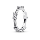 Pandora Csillogó Szögletes Pavé gyűrű 50-es méret