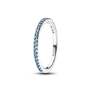 Pandora Csillogó kék fél örökkévalóság gyűrű 52-es méret - 192999C03-52
