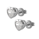 Ezüst szív fülbevaló - 30-70013-610-99