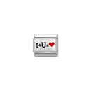 Nomination "I + U = Love" charm