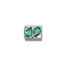 Nomination "Dupla zöld könnycsepp" charm - 330329-12
