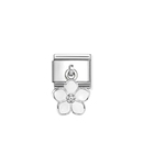 Nomination "Fehér virág" charm - 331805-22