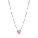 Pandora rózsaszín kiemelt szív nyaklánc - 398425C02-45
