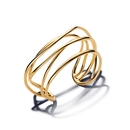 Pandora 14K aranyozott organikus formájú sodrott nyitott karperec 16 cm - 563867C00-1