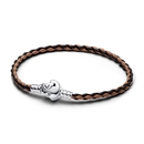 Pandora Disney Az oroszlánkirály barna és fekete bőr karkötő 17,5 cm - 593361C01-S1