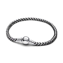 Pandora Fekete zsinóros lánc karkötő 23 cm - 593816C02-23