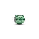 Pandora mini zöld Bagoly charm - 794900C01