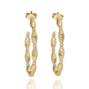 Arany vésett karika fülbevaló - A02S107vésettkarika