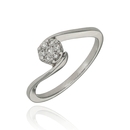 Bibigi fehér arany gyűrű 53-as méret - ANC0033B-53