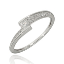 Fehér arany gyűrű 55-ös méret - B40589