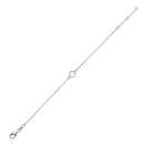 Fehér arany szív karlánc 17 cm - B42644