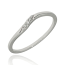 Fehér arany gyűrű 56-os méret - B49195