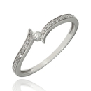 Fehér arany gyűrű 54-es méret - B49393