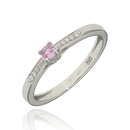 Fehér arany gyűrű 53-as méret - B52373