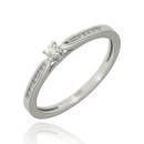 Fehér arany gyűrű 53-as méret - B53141