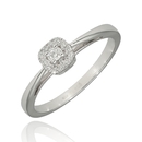 Fehér arany gyűrű 51-es méret - B53145