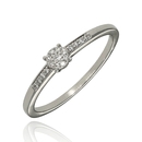 Fehér arany gyűrű 53-as méret - B54549