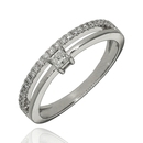 Fehér arany gyűrű 53-as méret - B54565