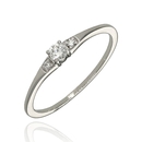 Fehér arany gyűrű 53-as méret - B54602