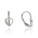 Fehér arany szív fülbevaló - CE-CDL-90-W-CZ_KT
