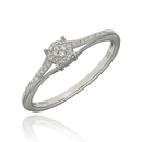 Fehér arany gyűrű 52-es méret - CR8084W12-52