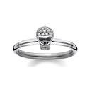 Thomas Sabo gyémánt koponya gyűrű 50-es méret - DTR0030-356-21-50