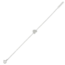 Ezüst szív karkötő 19 cm - HK68036B