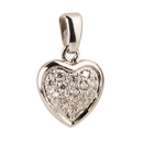 Fehér arany szív medál - MK0109F