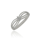 Fehér arany gyűrű 51-es méret - P1603F-51