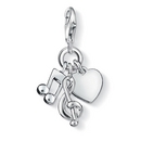 Thomas Sabo szív/hangjegyek charm - 0854-001-12