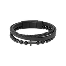 ROCHET férfi ásványi karkötő kereszt medállal 21,5 cm - HB891201