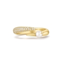 Ania Haie aranyozott ezüst gyűrű 54-es méret - R069-01G-54