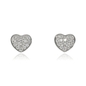 Ezüst szív fülbevaló (02107-12)