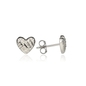 Ezüst szív fülbevaló (02107-184)