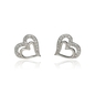 Ezüst szív fülbevaló (02107-210)