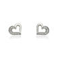 Ezüst szív fülbevaló (02107-212)