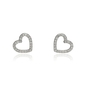 Ezüst szív fülbevaló (02107-215)