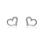 Ezüst szív fülbevaló (02107-216)