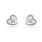 Ezüst szív fülbevaló (02107-217)
