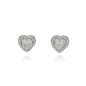 Ezüst szív fülbevaló (02107-251)