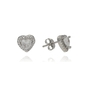 Ezüst szív fülbevaló (02107-251)